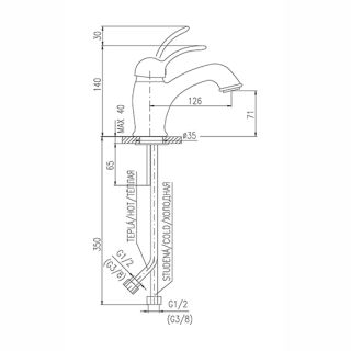 Смеситель для раковины Rav Slezak Labe L026.5BZ Хром